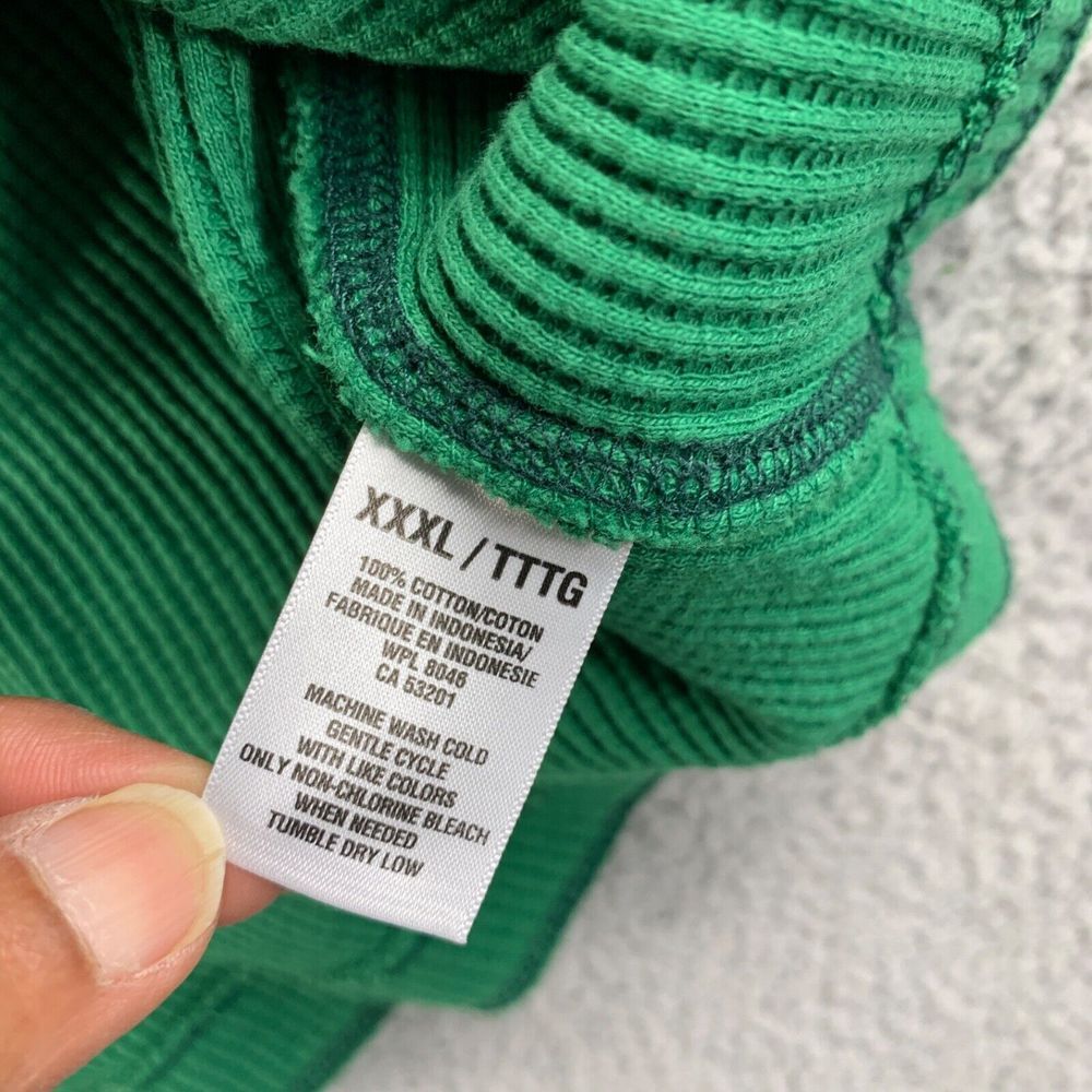 NEW Aeropostale T Shirt Mens 3XL Green Thermal Waffle Knit Pullover Heavyweight - Picture 14 of 16